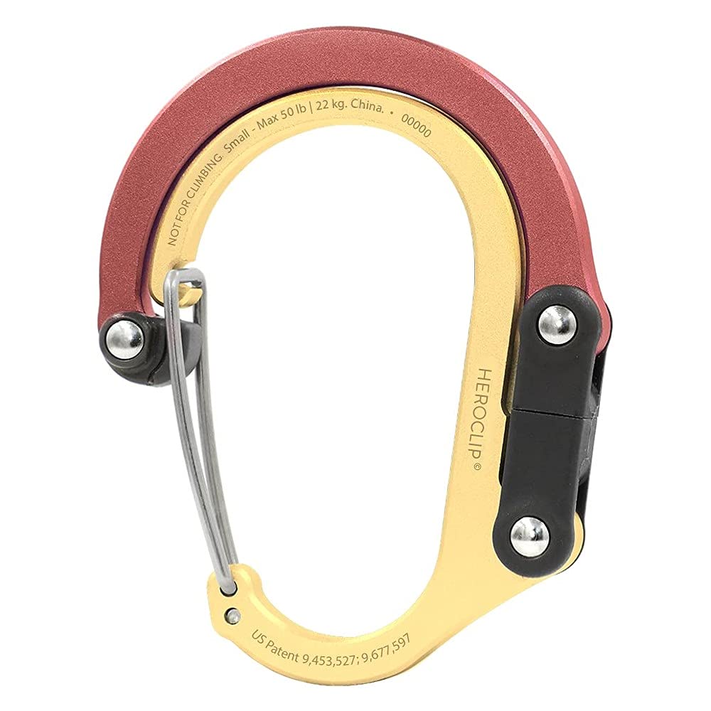 HEROCLIP Carabiner Clip and Hook (Small) for Purse, Stroller, and Backpack