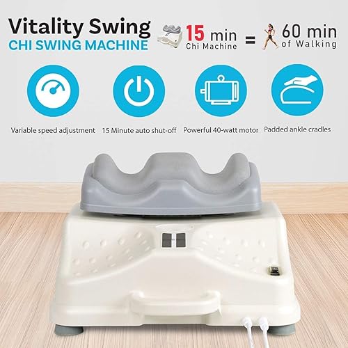 Miniatura 3 de Daiwa Felicity Máquina de columpio Chi original USJ-815 para ejercitador aeróbico pasivo columpio de vitalidad con cómoda cuna acolchada en el