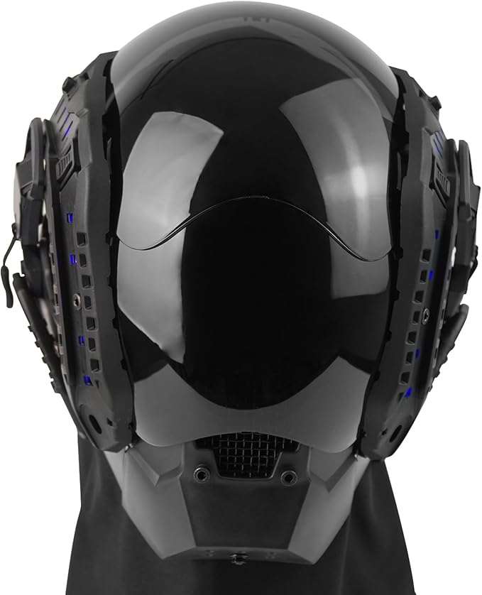 Máscara LED Futurista Media Cara para Disfraces DJ miniatura 2