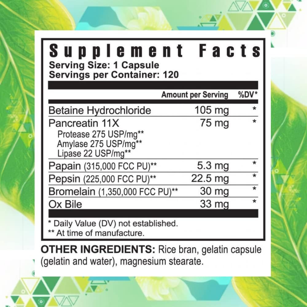 Youngevity Ultimate Enzymes - Digestive Support Formula | Made with Betaine Hydrochloride | Natural Enzyme Blend | 3 Bottles