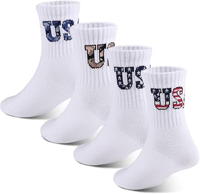 Unisex School Kids Boys Girls Soft Combed Cotton Athletic Socks