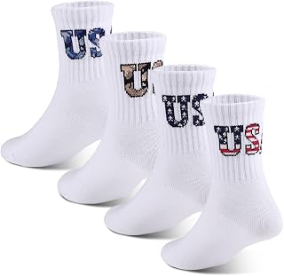 COTTON DAY Unisex School Kids Boys Girls Soft Combed Cotton Athletic Socks
