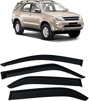Window Visor Compatible with Toyota Fortuner 2005 2006 2007 2008 2009 2010 2011 2012 2013 2014 2015 Weathershied Door Visor Wind Sun Rain