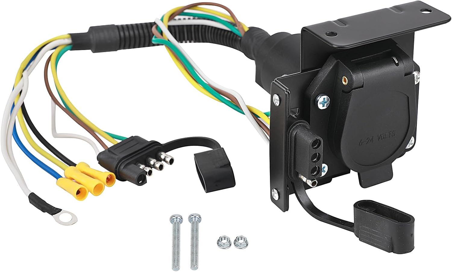 4Way to 7Way Trailer Wiring Kit, 7 Pin Blade Trailer