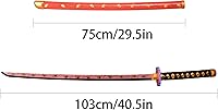Vista 17 de SV Anime Demon Slayer Sword Katana 41 Inch Decorative Collectible Gift Cosplay Sword，Various Styles Available