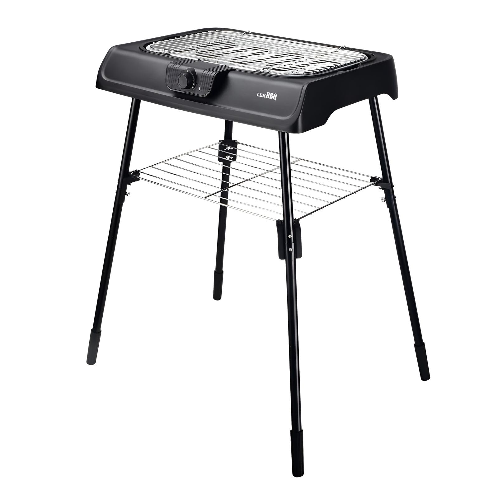 Barbecue électrique de table et barbecue sur pied 2000 W avec grille en acier inoxydable | Barbecue de balcon à faible dégagement de fumée | Barbecue électrique réglable en continu | Barbecue de