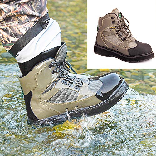 NEYGU Men&Women Breathable Quick-Dry Wading Shoes for Fishing and Hunting with Rubber Sole, Used for Neoprene Stocking Foot Wader (8.5)