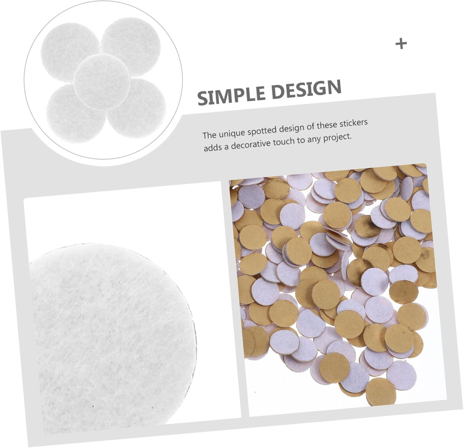 500pcs Self-Adhesive Felt Circles for Projects Clothing Decals Creative Felt Stickers for Crafting and Versatile Pads for Home Decor