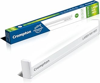 Crompton Laser Ray Neo 10W LED Batten |2 feet Slim Batten for Living Room & Bedroom | Energy Efficient Tubelight for Home | BIS Approved | Cool Day Light (6500K) (Pack of 1)