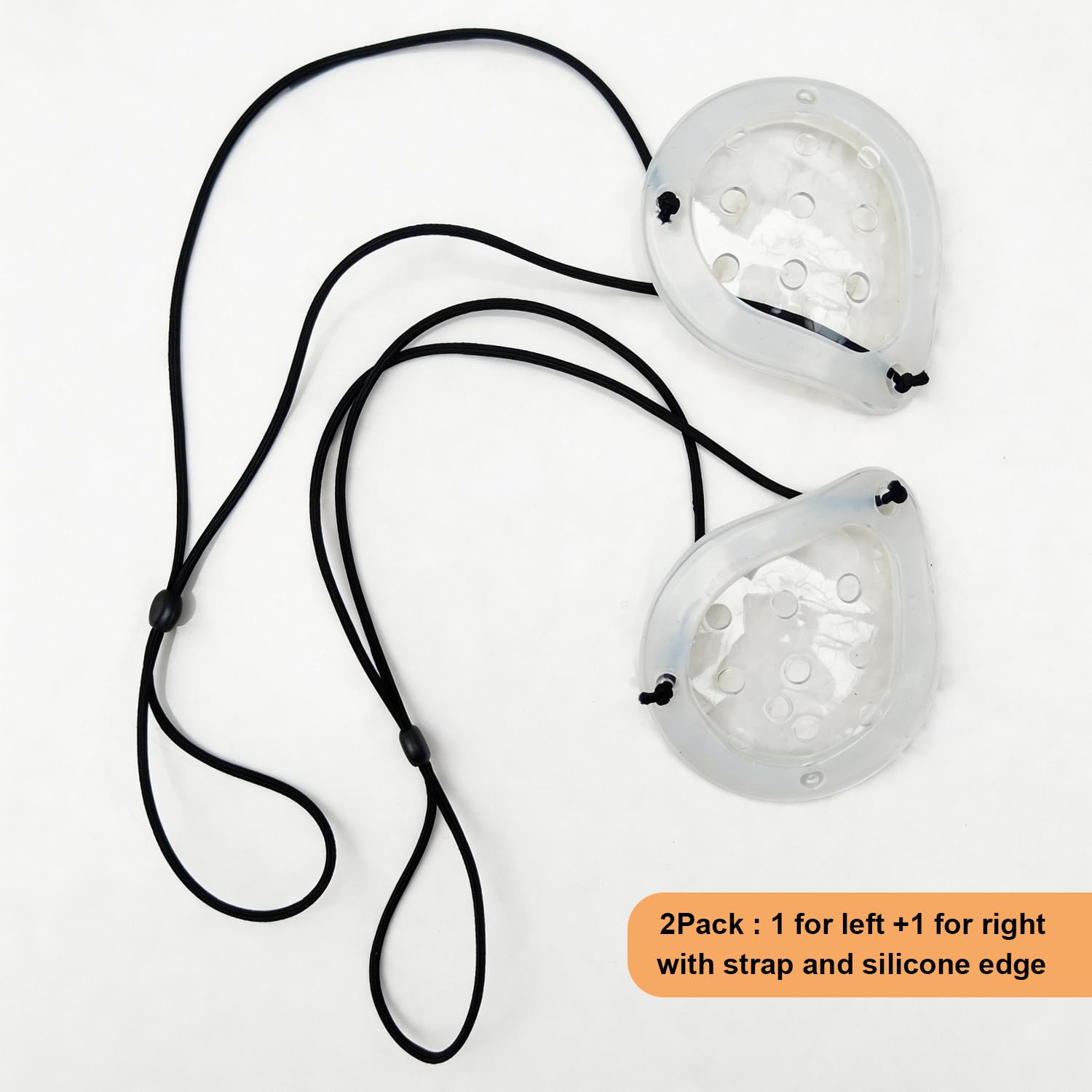 2 Pack Cataract Surgery Eye Shield, Clear Plastic Medical Eye Patch with Adjustable Strap and Silicone Edging for Post Surgery,Comfortable Eye Protection for Adults and Kids