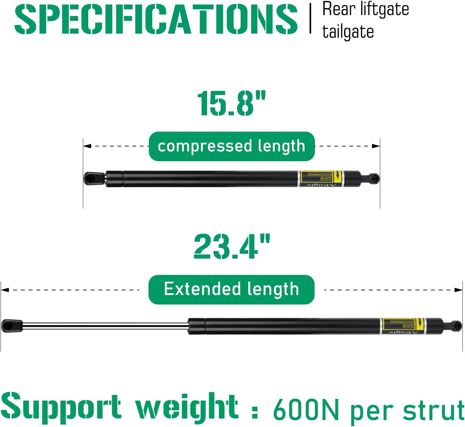 Rear Liftgate Tailgate Lift Supports Struts Shocks for Lexus RX350 RX450h 2010-2015, PM3066 Qty 2