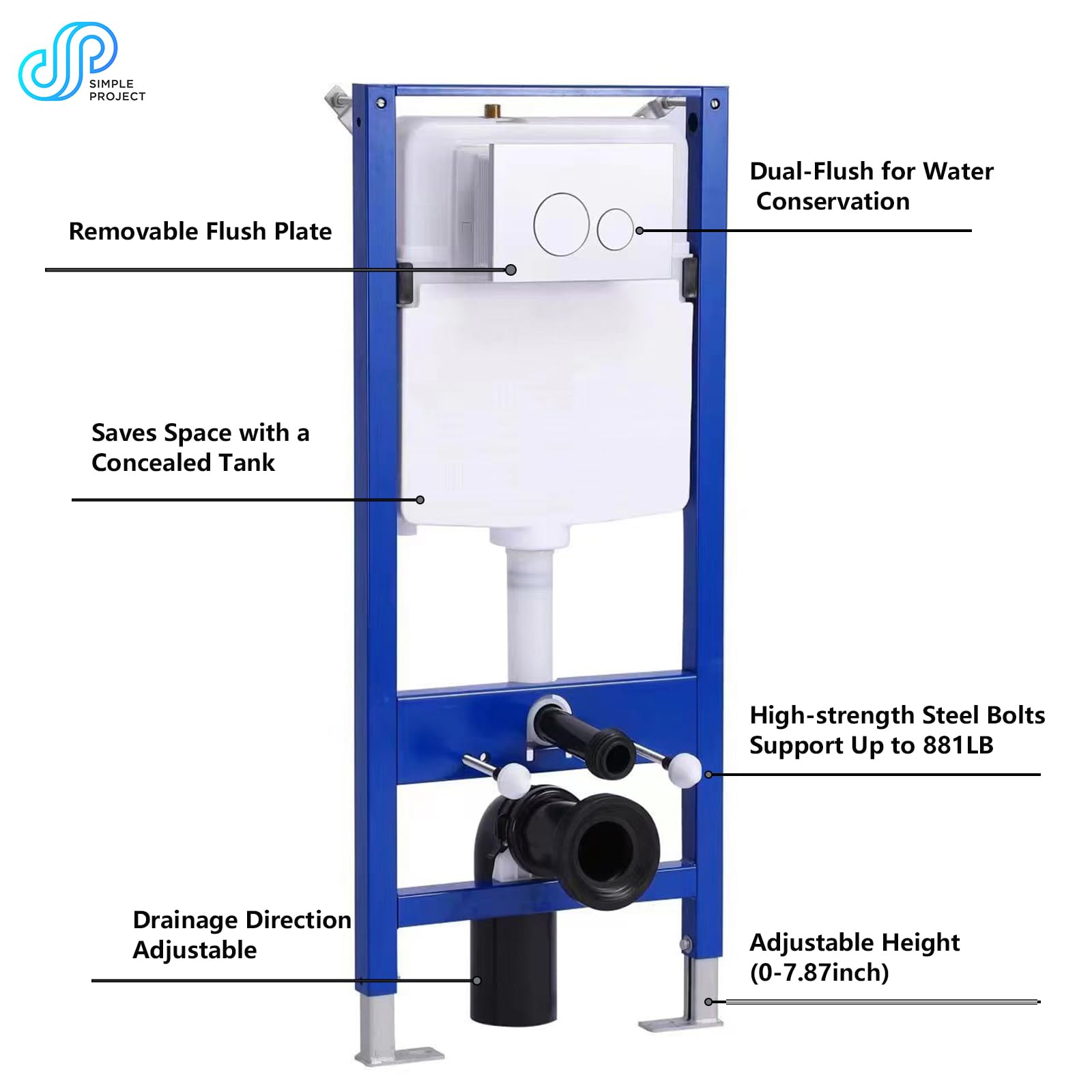 Duravit 093520-L DuraStyle 1.28 GPF Toilet Tank Only with Left Hand Lever - White
