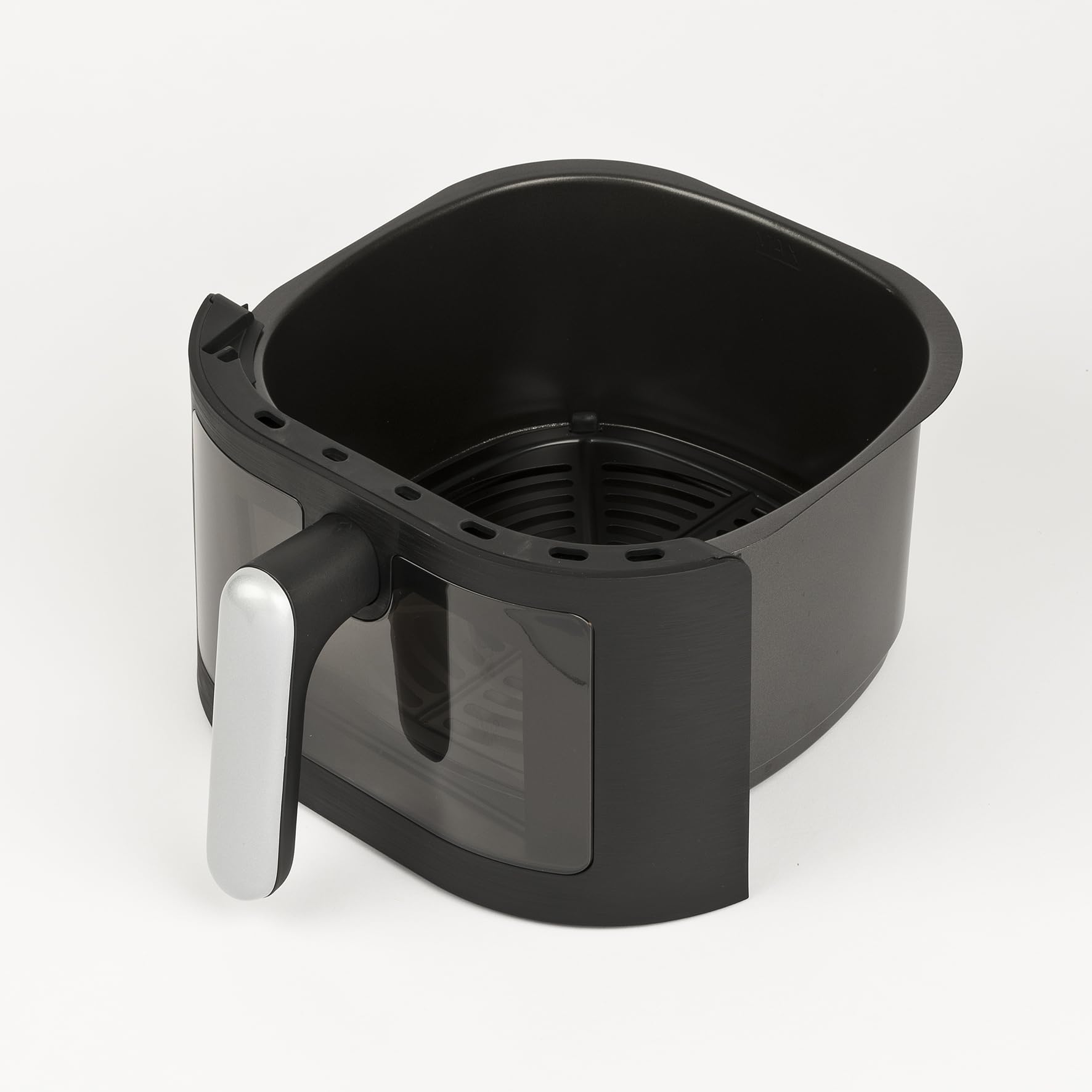 Girmi FG78 Friggitrice ad Aria con Finestra "Ecofrit Black", 6 Lt, 12 Programmi, 1500 W, Display Digitale, BPA/PFOA Safe, Luce Interna,Vassoio Antiaderente, Ricettario Incluso, Nero/Argento