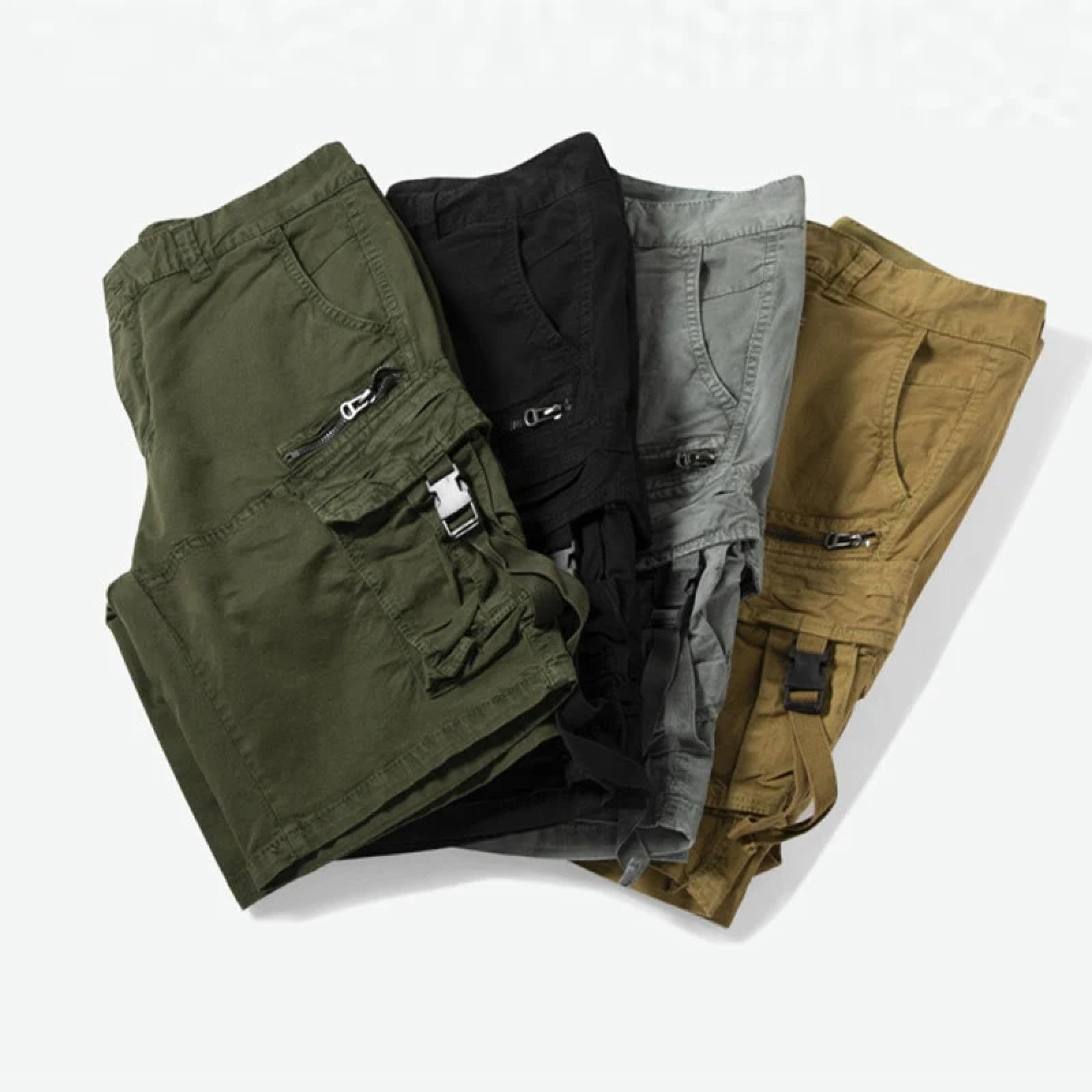 Pantaloncini Uomo Cargo Tasche Activewear All'aperto Corsa Casual Estate Uomo Pantaloncini Cargo