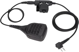 Microfone de mão de rádio de 2 vias, microfone de mão de 7,1 mm + U94 PTT Heavy Duty Clear Som flexível com cabo reforçado para DEP450 para GP88 para Motorola