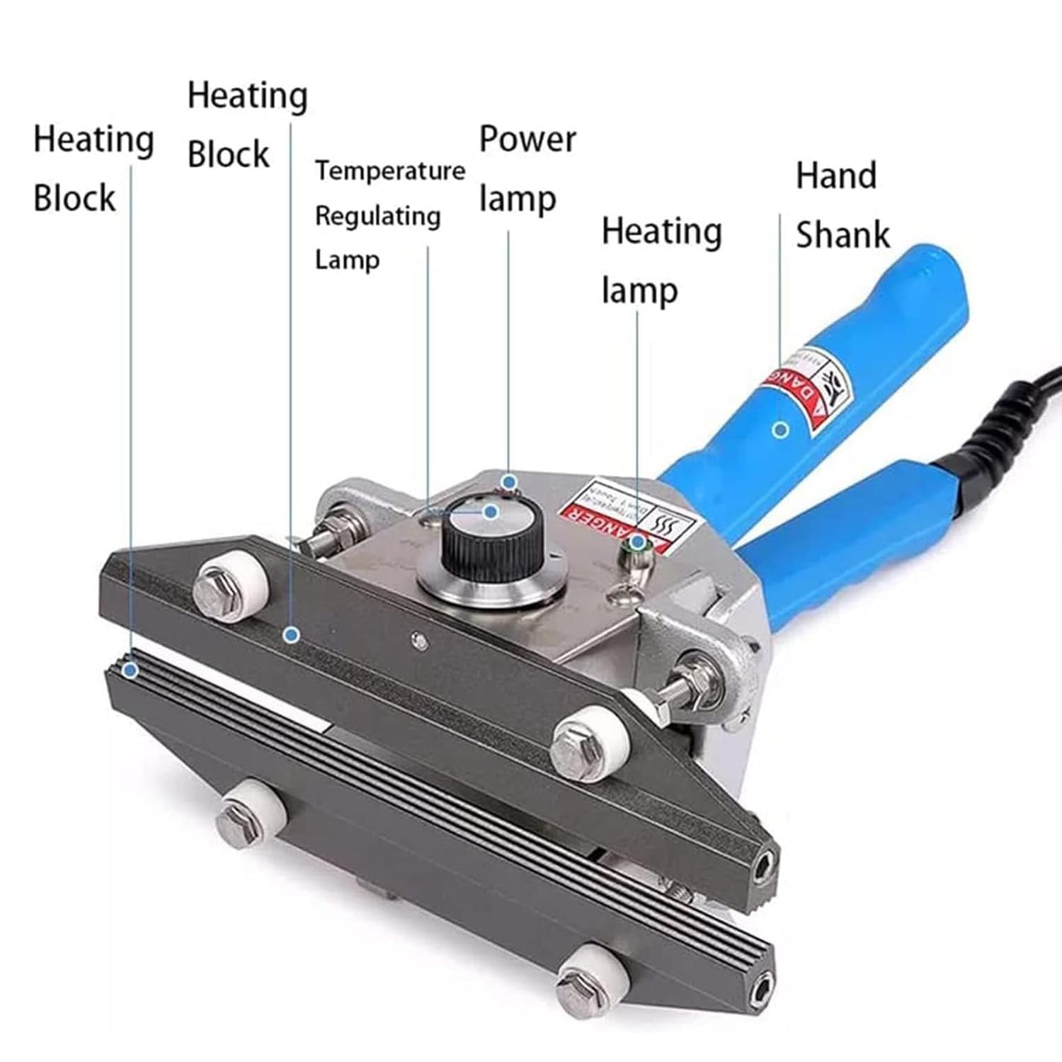 Sellador Térmico De Embalaje De Mano De Varios Tamaños, Sellador Portátil De Mano, Ancho De Sellado De 10 Mm, Temperatura Ajustable De 0 A 300 ℃, Máquina Selladora De Bolsas Con Sellado Térmico (7,8 P