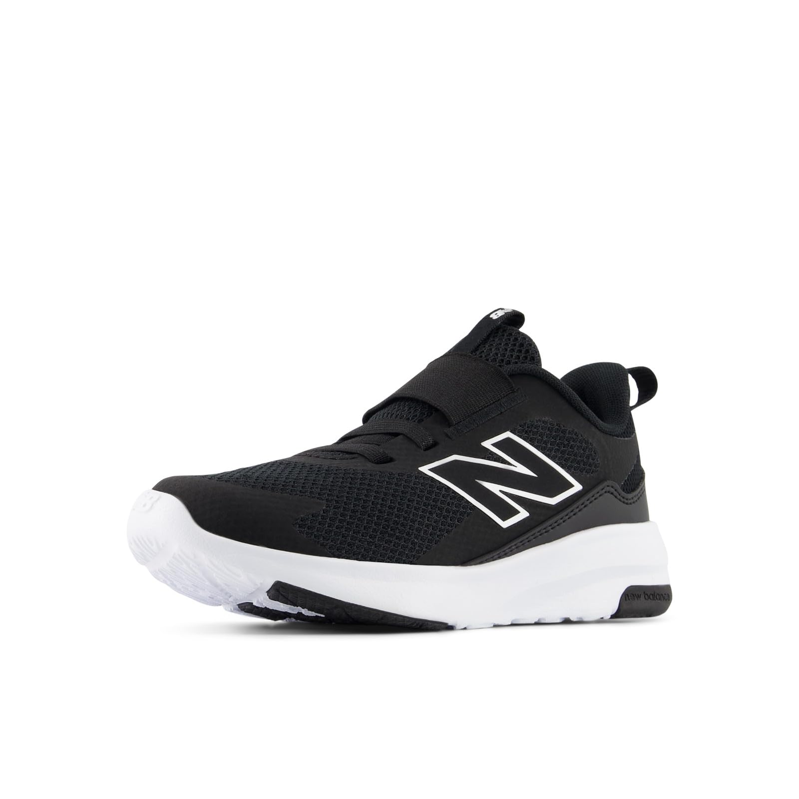 New Balance Kid's DynaSoft 468 V1 Slip-On Running Shoe, Black/Nb White, 2 Infant