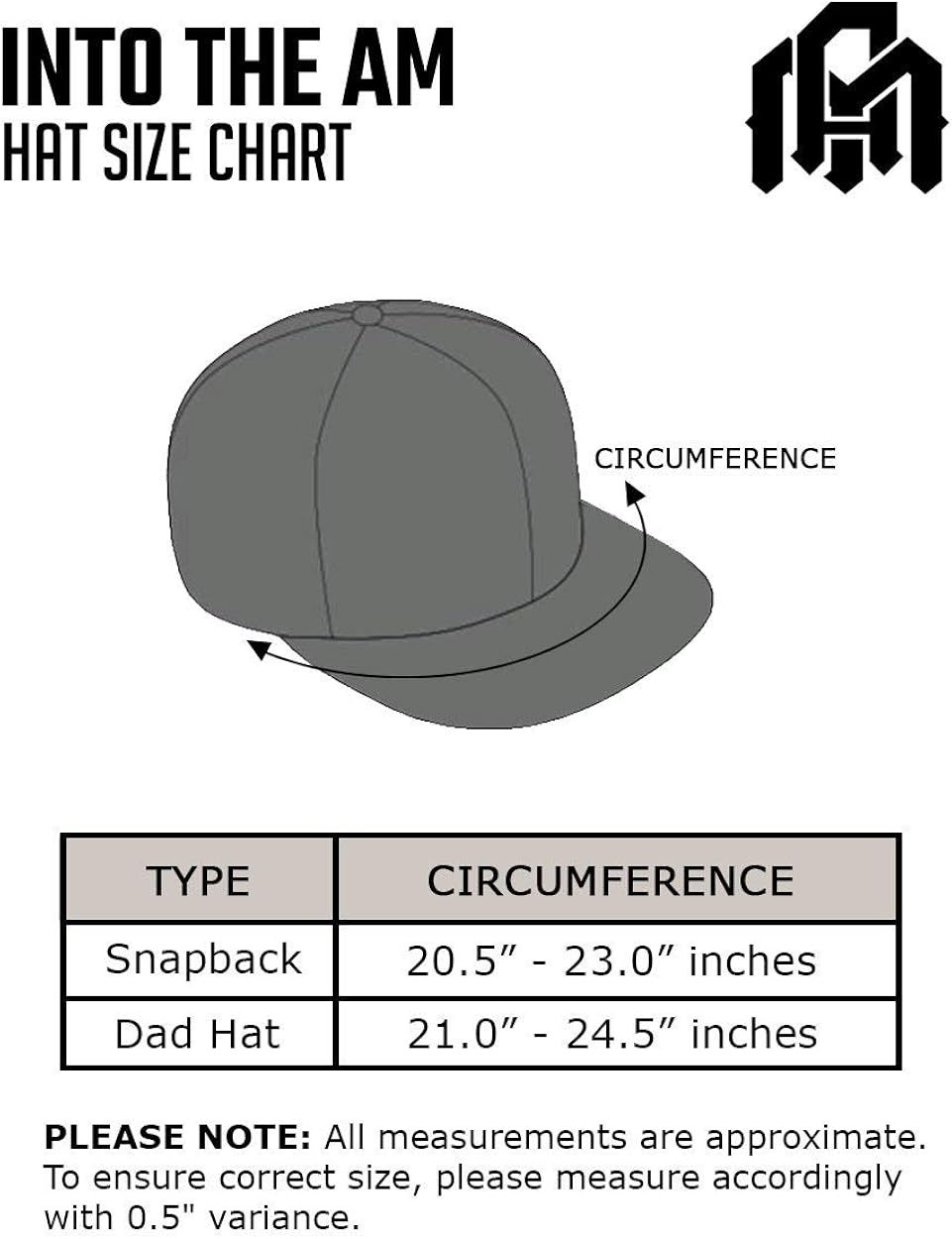 INTO THE AM Snapback Hats for Men - Cool Adjustable Flat Brim Hats Unique Design