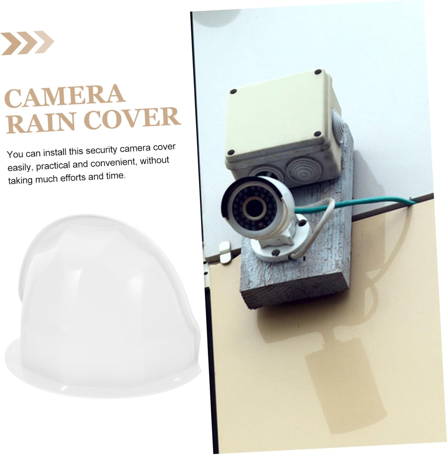 Camera Rain Cover Outdoor Protective Shield with Large Viewing Window Weatherproof Camera Protector Case for Dome and Monitor 11.42X8.27X5.12 Inches