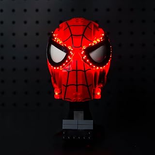 BrickBling Light Compatible with Lego Spider-Man's Mask | (Lights Only), Light Control Version Lighting Compatible with Lego 76285- Light up Your Model