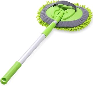 Chenille Microfiber Car Wash Mop Mitt Aluminum Alloy Long Handle Brush Duster Not Hurt Paint Scratch Free Cleaning Tool Dust Collector Supplies for Washing Car Truck RV Wide Application