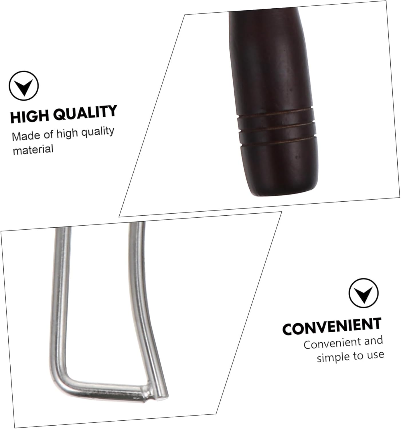 Iron Bbq Clamp Sturdy Firewood Tong Barbecue Charcoal Tong Beech Handle Versatile Outdoor Cooking Accessory