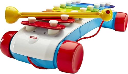 Miniatura 5 de Fisher-Price Xilófono clásico juguete de tracción para niños instrumento musical de simulación para niños de 18 meses en adelante