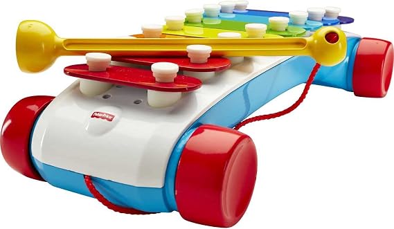 Fisher-Price Toddler Pull Toy, Classic Xylophone Pretend Musical Instrument with Mallet for Preschool Kids Ages 18+ Months