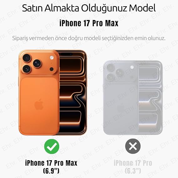 Ehr. iPhone 17 Pro Max ile Uyumlu Magsafe Wireless Şarj Özellikli Kamera Standlı Lüks Mat Silikon Kılıf [Lens Koruyucu Hediyeli] (Siyah, iPhone 17 Pro Max)