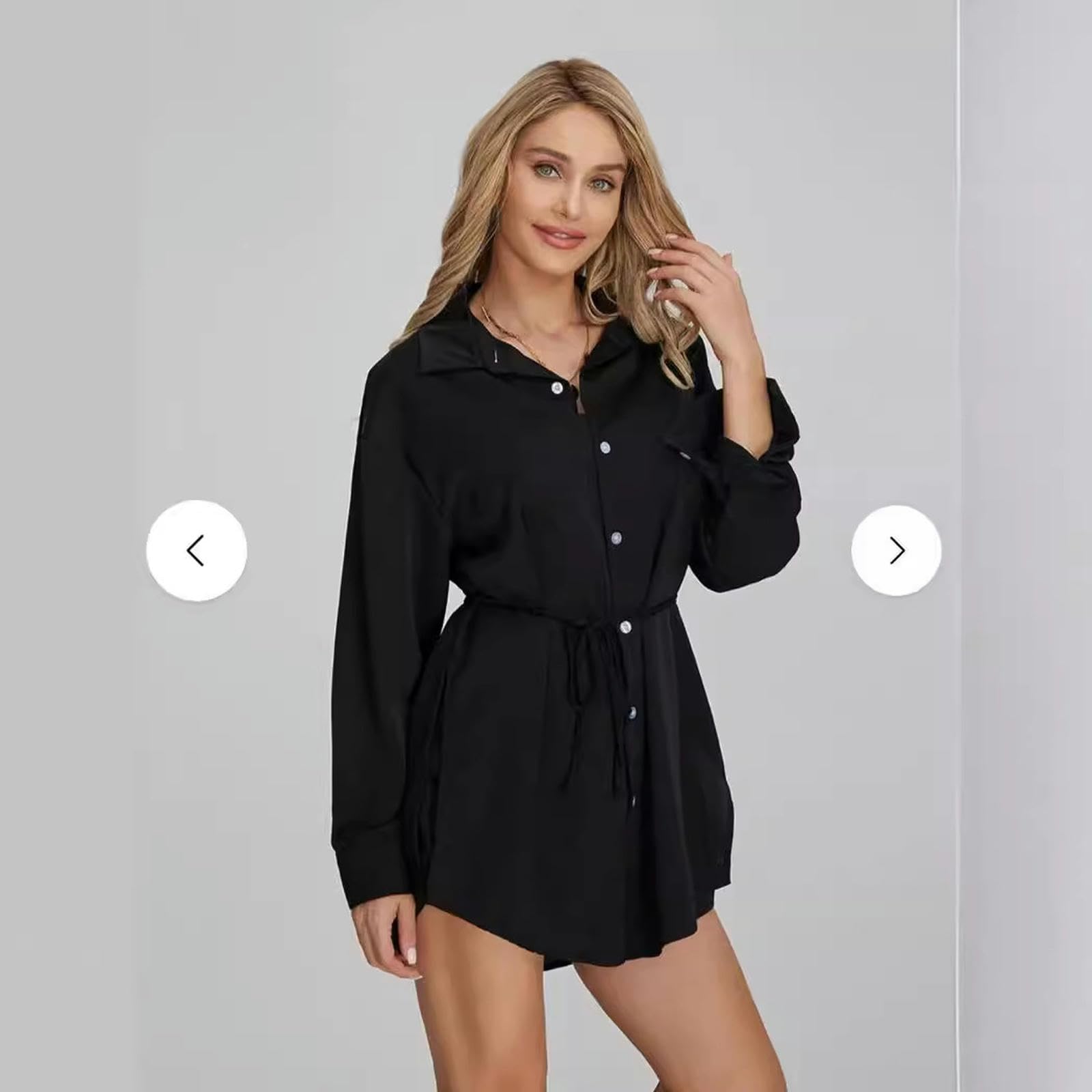 Body con Cintura Allacciata alla Moda Estiva da Donna - Grigio Chiaro - XL