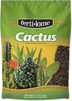 Fertilome 6649809937 Cactus Potting Mix Fast Draining, 4 qt