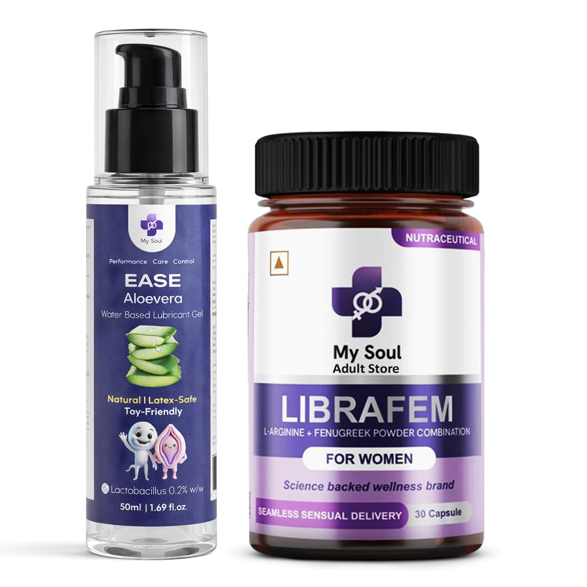 My Soul Energy Booster for Women 30 Capsule & Aloe vera Flavour Lubricant gel (50ML) | Desire Booster| Elevates Mood and Boosts Energy| Combo pack-image-47