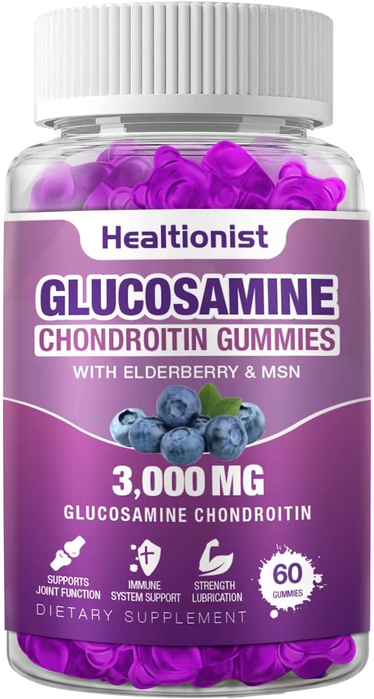 Healtionist 3000mg Glucosamine Chondroitin Gummies with MSM