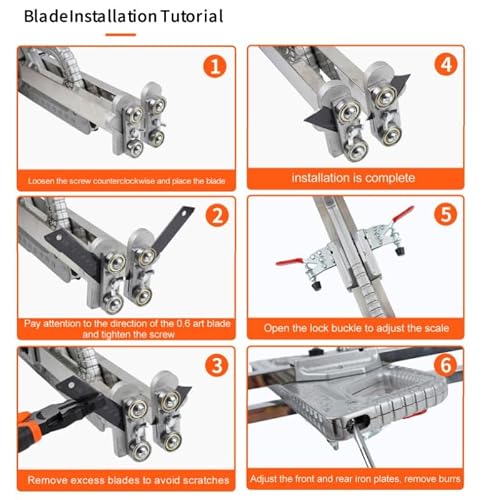 Aurorvix Gipskartonschneider, Dual Locator & Faltbares Trockenbau-Schneidwerkzeug mit 29 Lagern, Kugellager-Positionierung für scharfe, flache Schnitte, Anti-Rutsch-Griff & Haarentfernungsdesign
