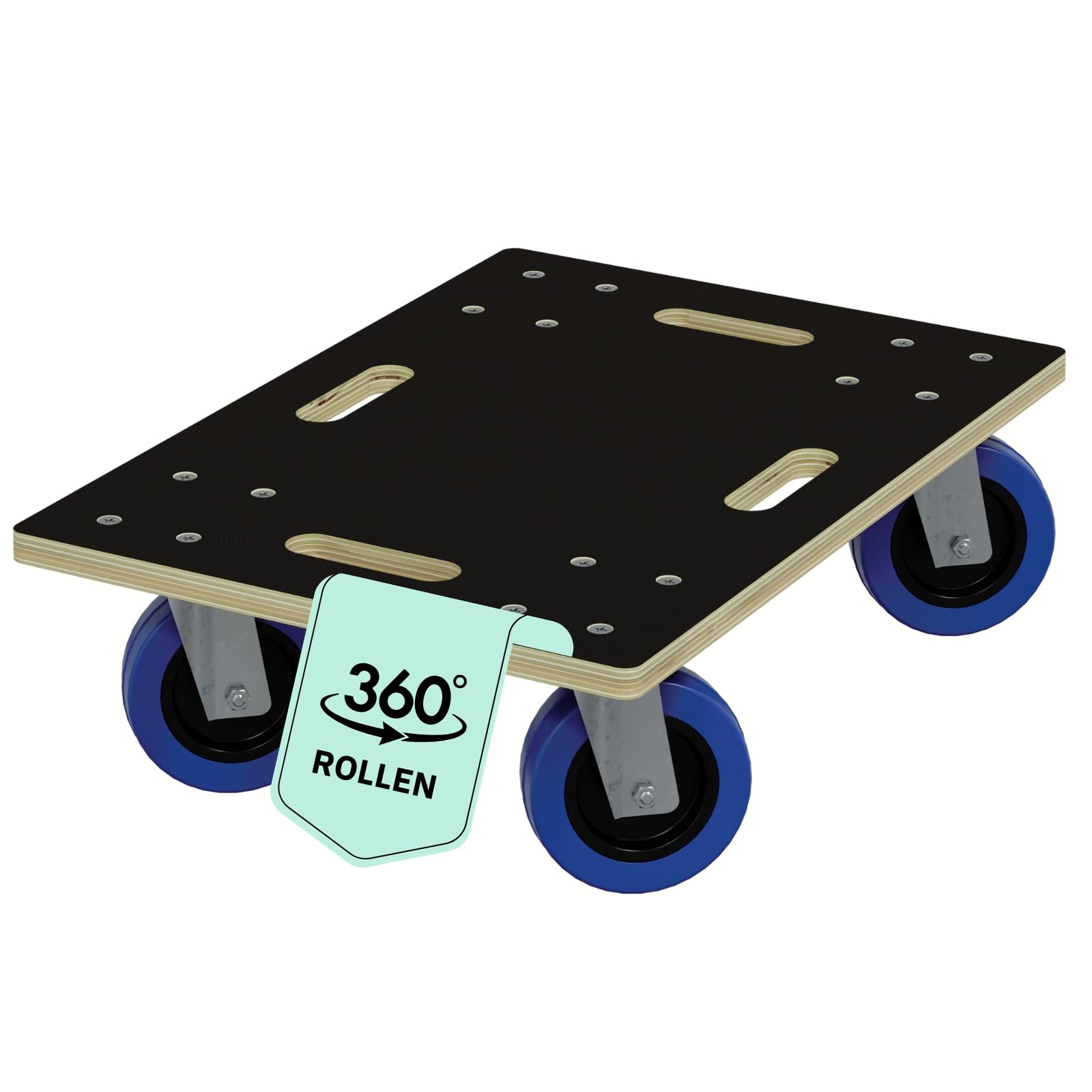 HAGO24 Möbelroller ohne Bremse in 35x50cm I Schwerlast-Rollbrett bis 800kg I Möbel-Transportroller mit Griffmulden I hochwertiger Rollwagen für Umzug I Stabile Transporthilfe mit Rollen