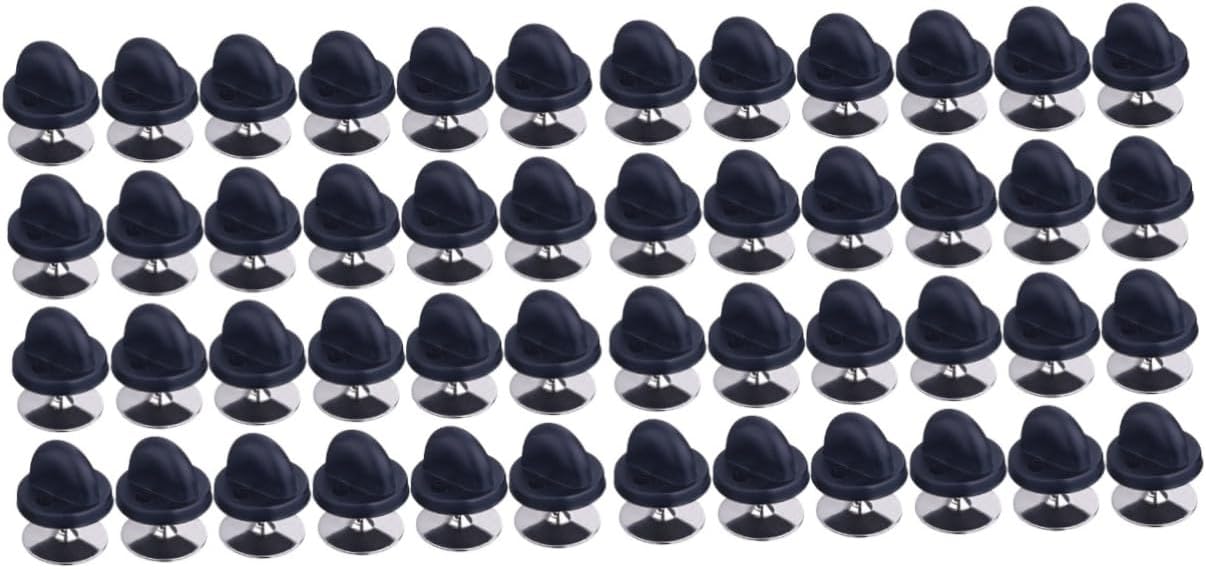 Lurrose 200sets Multi-Function Pin Keeper Lapel Pin Backs Brooch Clutch Badges Backing Holder Clasp Locking Back for Jewelry Making