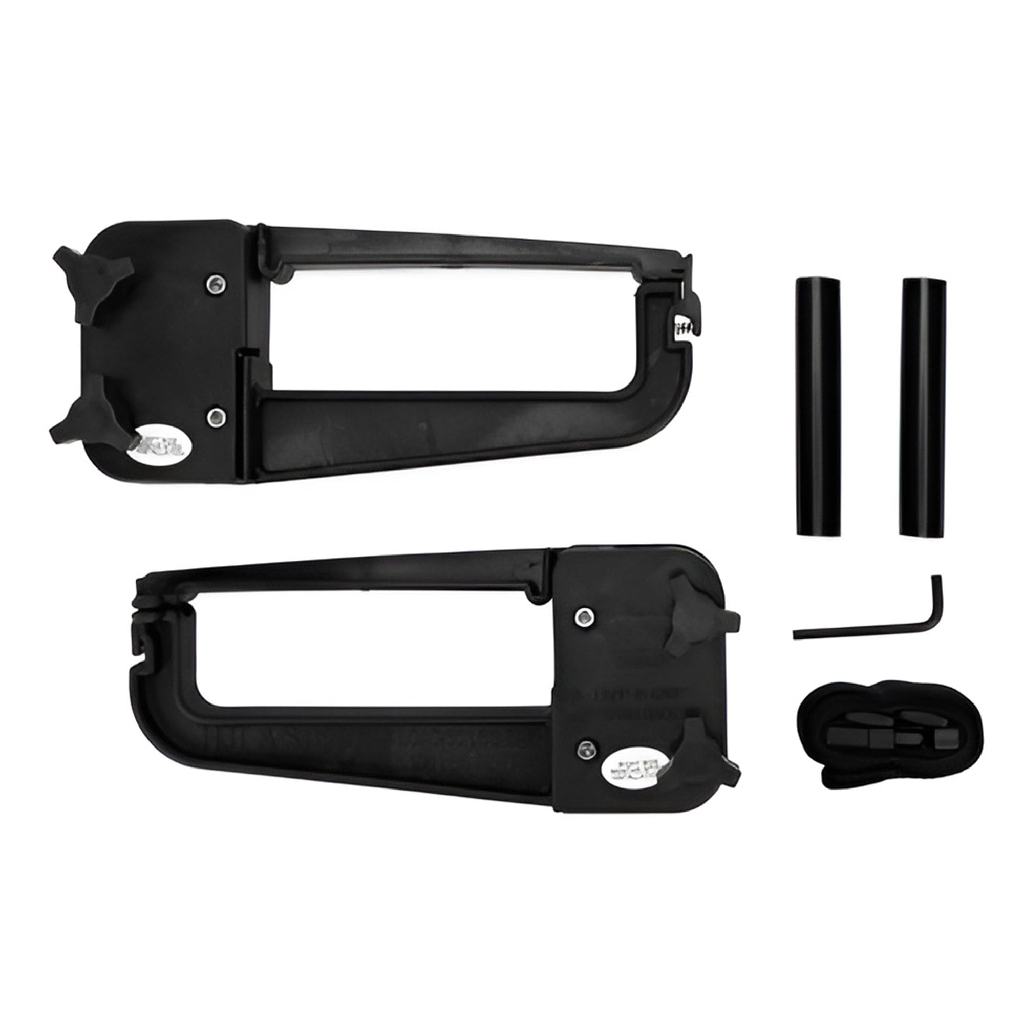 Camco Clamp-N-Carry Lockable Chair and Bike Rack | Designed to Hold a Bike or 4 or More Chairs on RV Ladder | (51430), Black