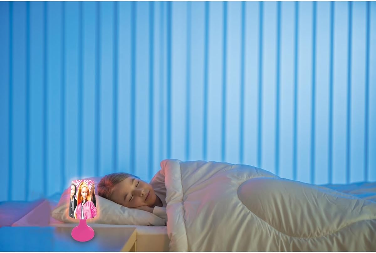 LEXiBOOK, Mattel Barbie - Barbie Mini Cordless Bedside Lamp and Nightlight - MLT10BB
