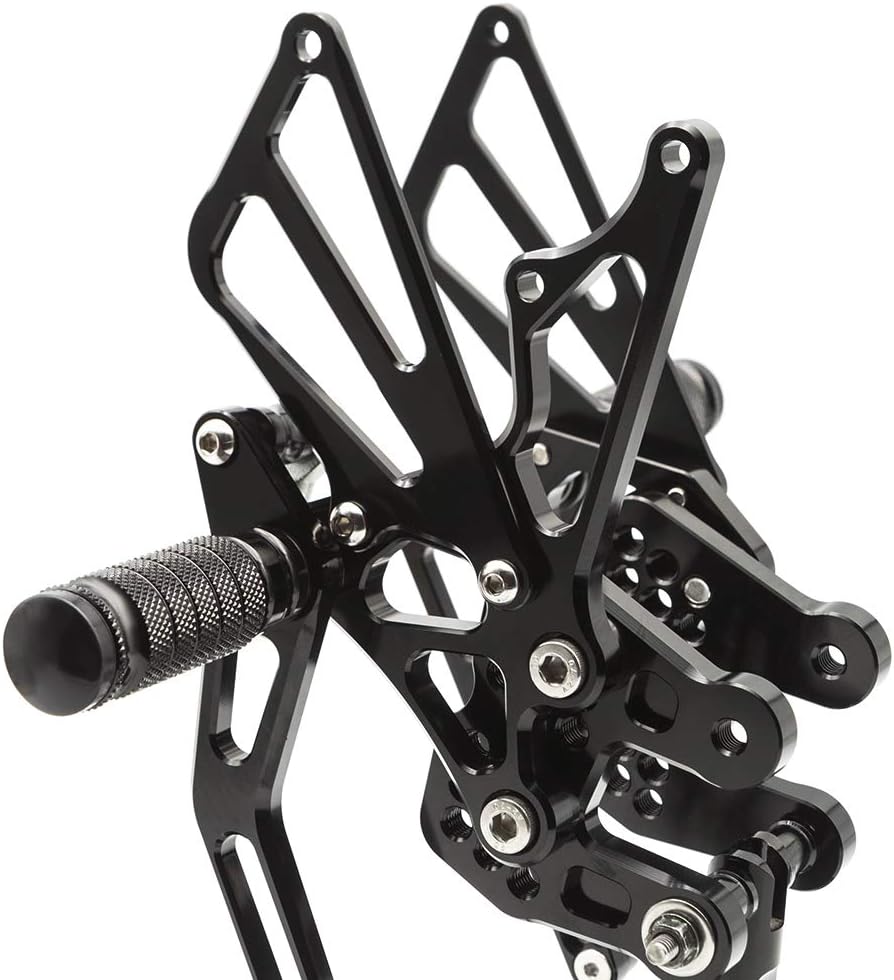 FXCNC CNC K7 K8 Adjustable Motorcycle Rearset Foot Pegs Rear Set Footrests Compatible with GSXR 1000 GSXR1000 GSX-R1000 2007 2008