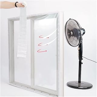 Window Insulation Kit Magnetic Window Insulation Film,Adjustable Plastic Film Waterproof Heavy-duty Transparent Tarpaulin Windproof And Soundproof Window Stickers Customizable (Color : Clea