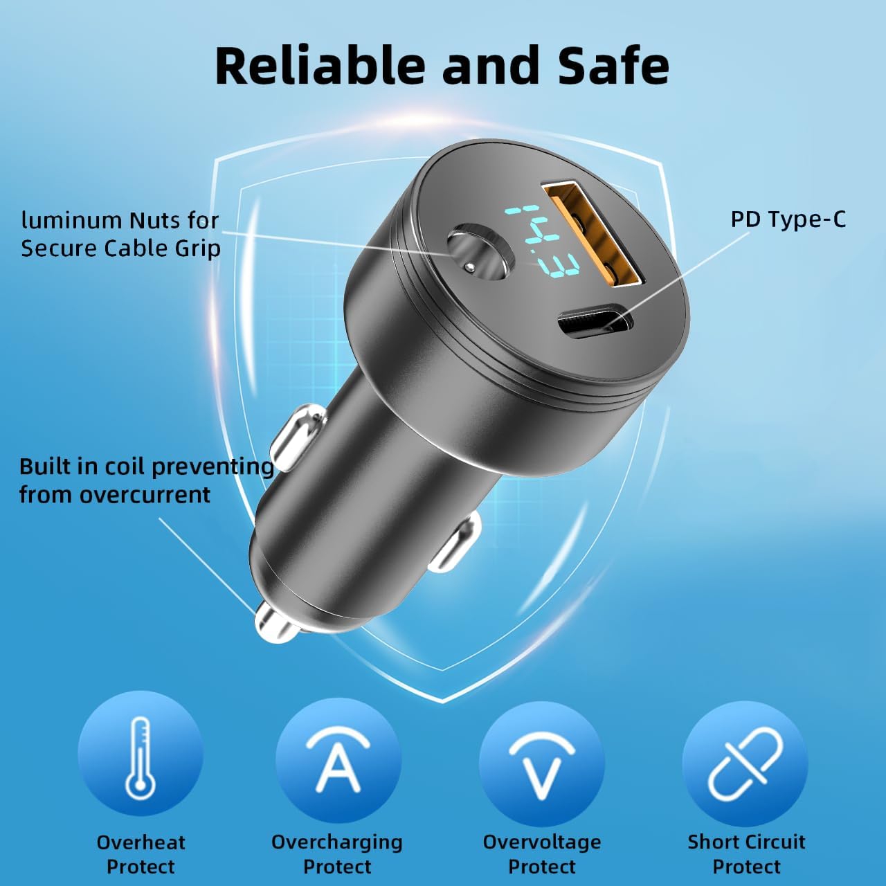 Starlink Mini 12V Car Charger, 16 AWG Cable, Starlink Mini Car Adapter,Waterproof, Built-in Protections (car Adapter & 16ft Cable)