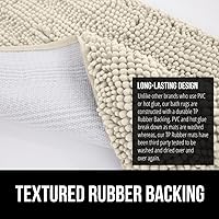 Vista 5 de GORILLA GRIP Bath Rug Mat 36x24, Thick Absorbent Chenille, Quick Dry Microfiber Mats, Rubber Backing Washable Shower Floor Rugs, Bathmat Runner, US