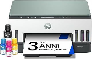 HP Smart Tank 7007 940Y5A, Stampante multifunzione a colori con Serbatoi d’Inchiostro, Stampa Fronte/Retro Automatico, Scansione, 15 ppm, Casa e Piccolo Ufficio, Fino a 3 anni di stampa inclusi