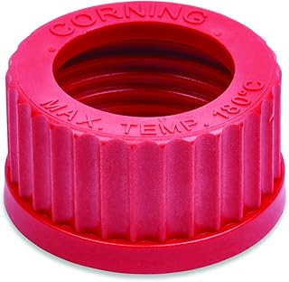 Corning #1395-45HTSC, GL45 Red Open Top High Temperature (180Â°C) PBT Screw Cap (Single)