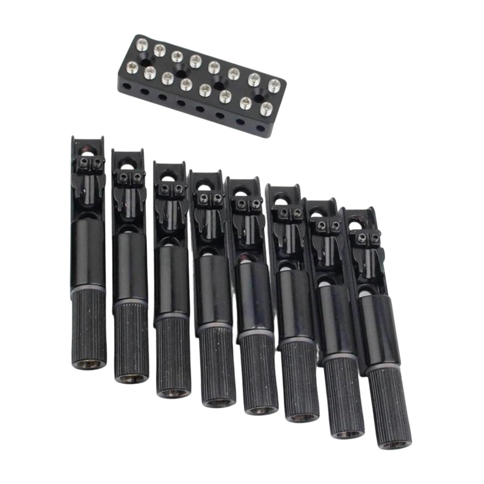 Puente De Guitarra Eléctrica De Una Sola Cuerda Sin Cabezal Accesorios De Instrumentos Fijos | Puente de guitarra(8 PCS)