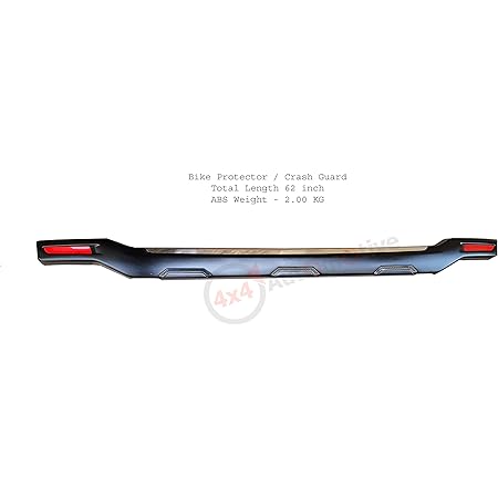 Bully Rear Bumper Guard for Toyota Innova Crysta Black ABS : Amazon.in ...