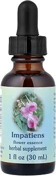 Flower Essence Services Healing Herbs Impatiens Dropper, 1 Ounce
