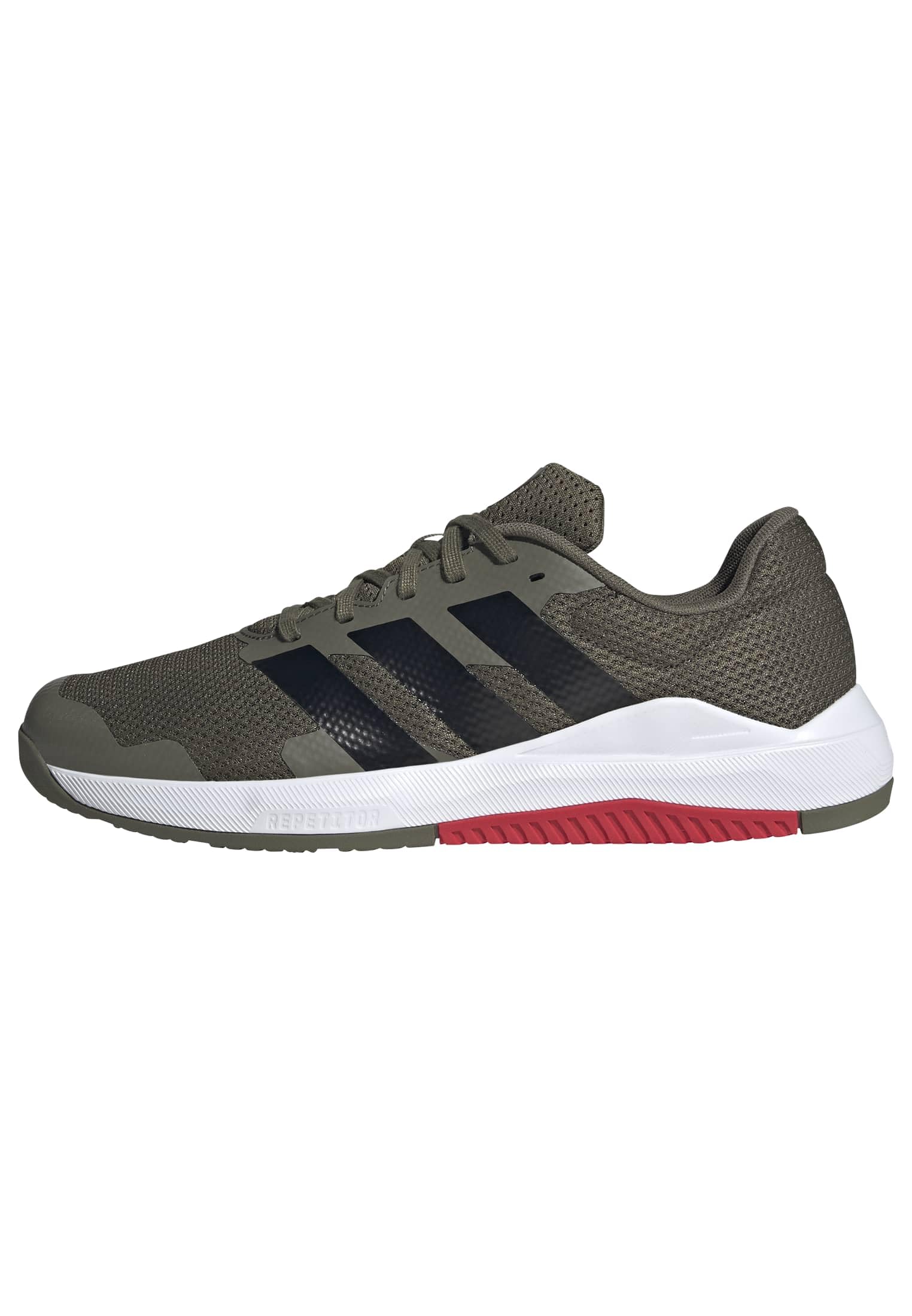 adidas Men's Dropset Base Training Shoes, Olive strata/core Black/Pure Ruby, 13.5 UK