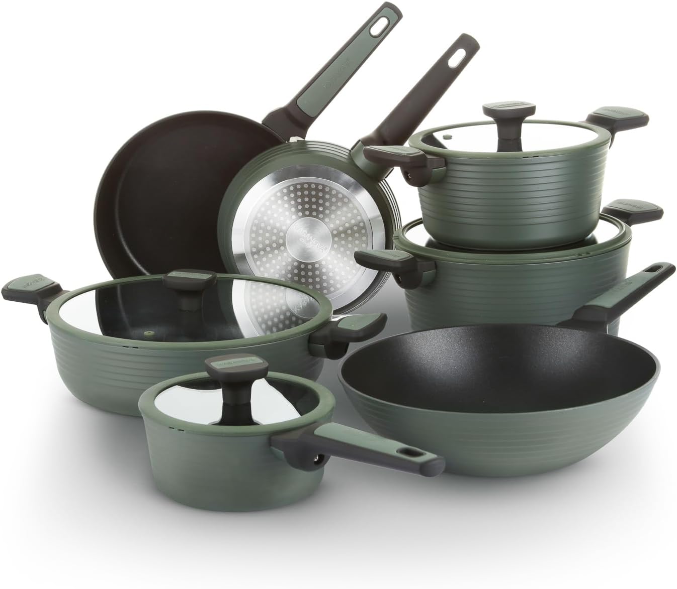 Riess 0558-008 - Set Di 5 Stoviglie NoUVELLE, ROSSO Extra Forte