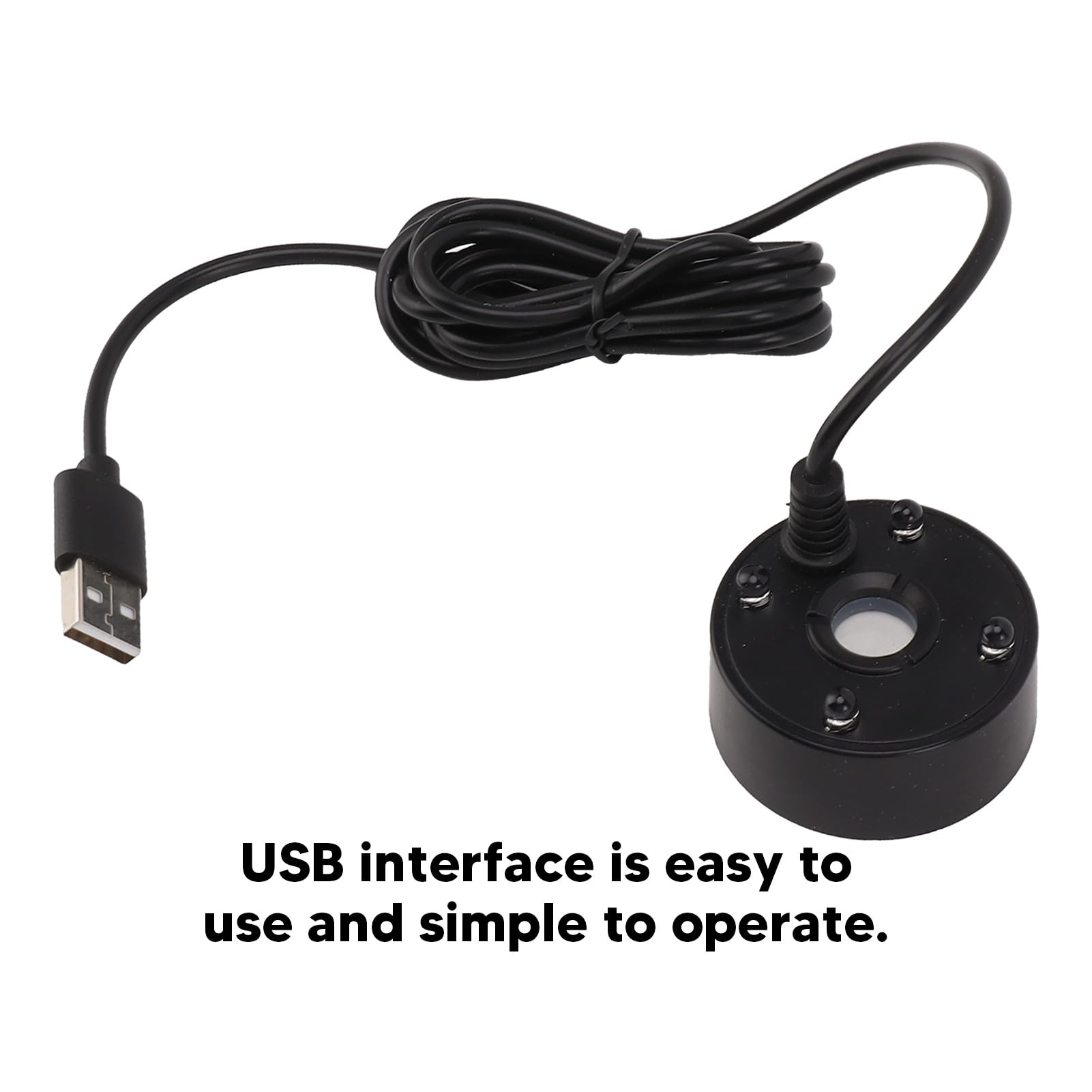 Zerodis Ultrasonic Fogger for Pond Fish Vase USB Powered Atomizer with Odor Filtering, Design for Halloween, Festivals (Black)